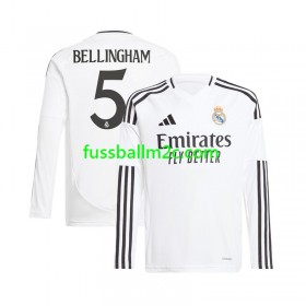 Fußballtrikots Real Madrid Jude Bellingham 5 Heim Trikotsatz 2024-2025 Langarm